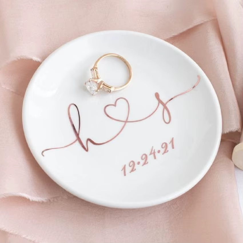 Porte-bague de mariage personnalisé