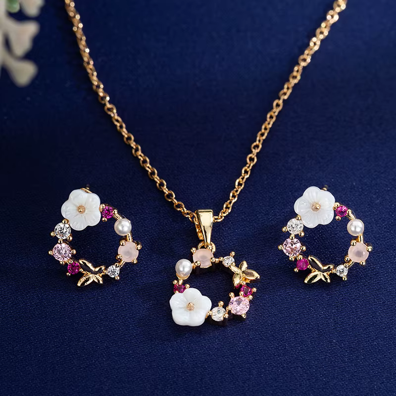 Ensembles de Bijoux de mariée en zircone pour femmes