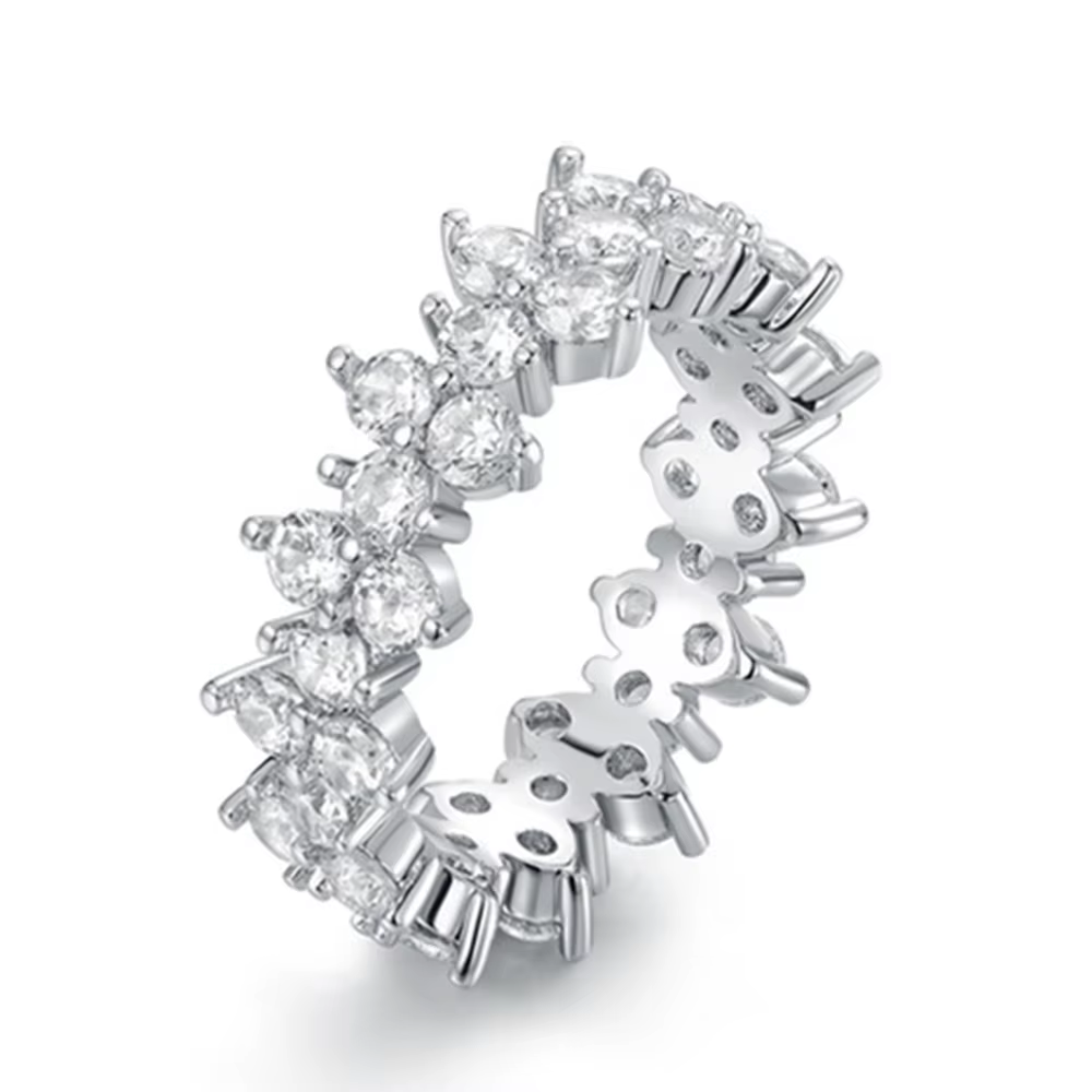 Huitan – bague de promesse ronde en Zircon pour femmes