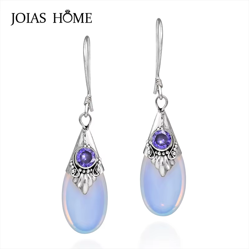 JoiasHome-Boucles d'Oreilles en Argent Sterling 100% 925 group pour Femme