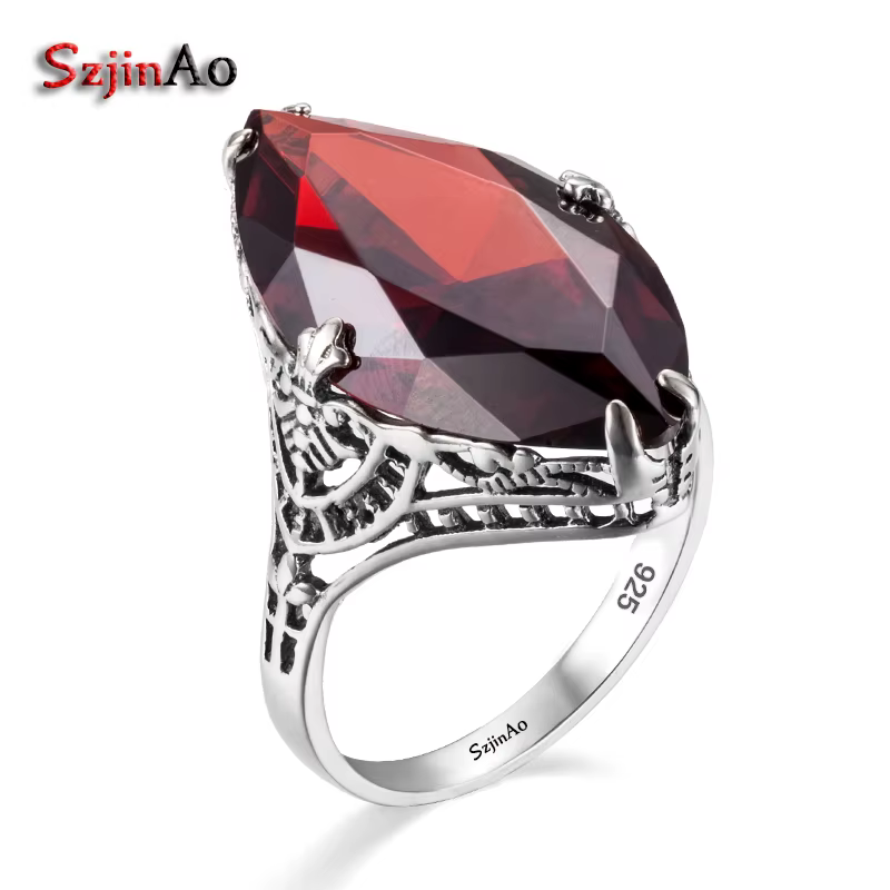Szjinao – bague Vintage en argent Sterling 925
