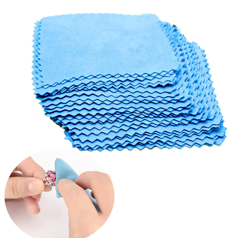 Lot de 10 chiffons de polissage pour bijoux