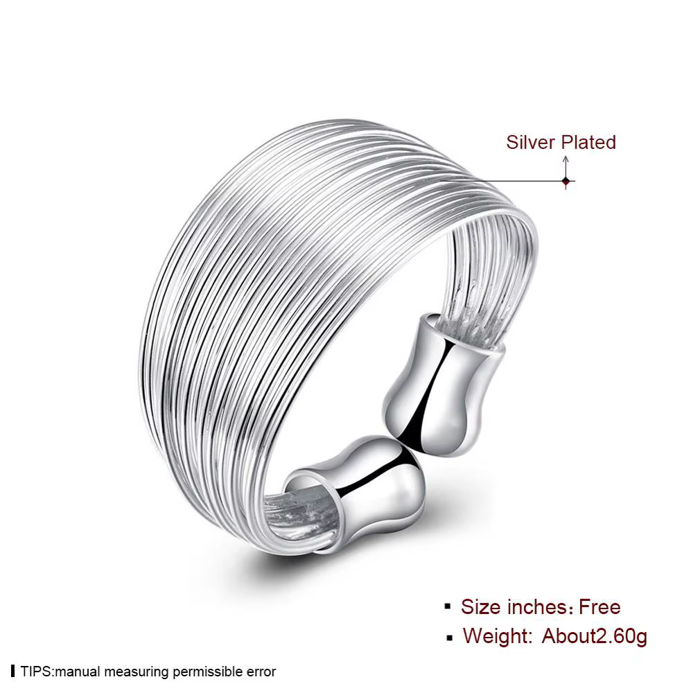 Bague de fiançailles plaquée argent pour femme