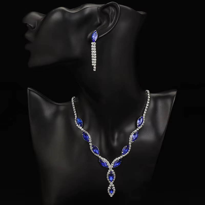 Ensembles de bijoux de mariage élégants AZY pour femmes