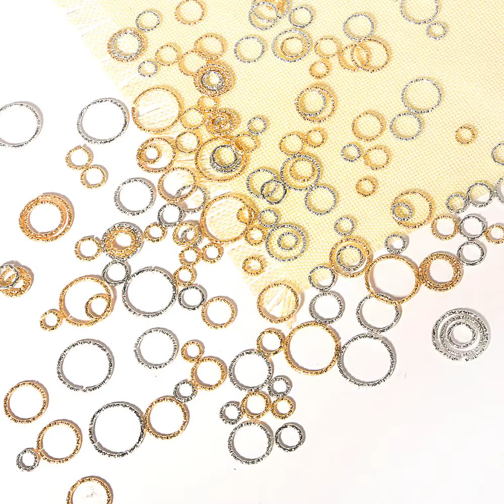 50 pcs 5/7/9/12/16mm Style coréen anneaux de saut rond mode torsadé cuivre