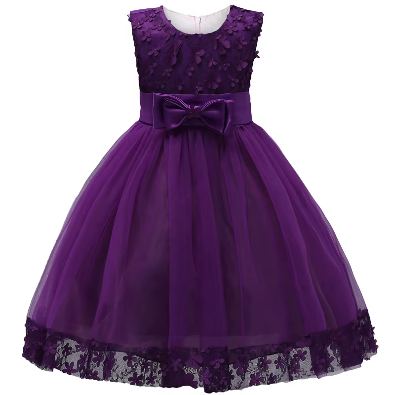 Robe de Soirée en Dentelle pour Fille