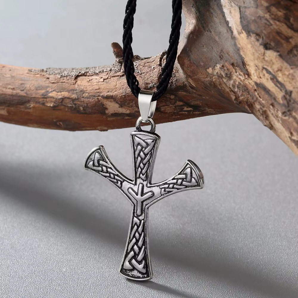 Pendentif amulette runes runiques ALGIZ, nostalgie viking rune, bénédiction de la présidence, bijoux tibétains plaqués argent