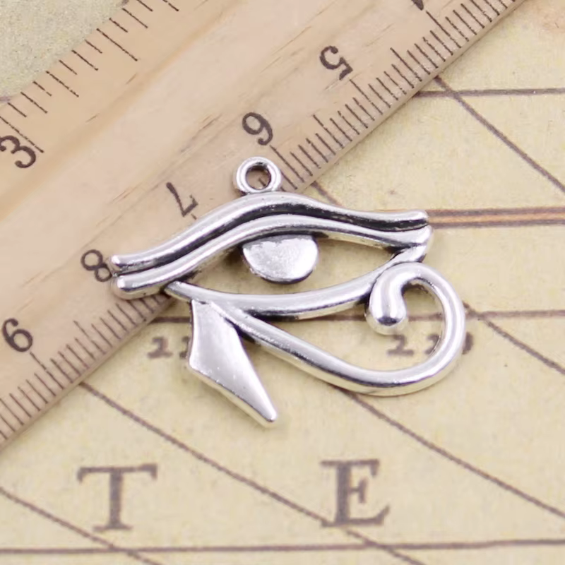 10 pièces breloques ancienne egypte oeil d'horus 33x27mm tibétain Bronze argent couleur pendentifs Antique fabrication de bijoux bricolage artisanat
