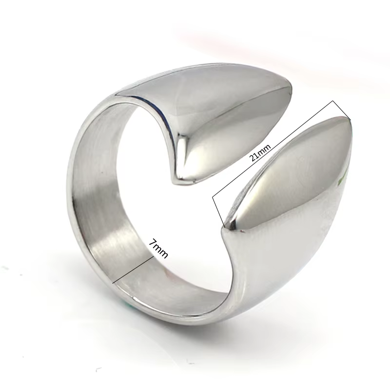 Irlandais Claddagh Femmes Knuckle Anneau Argent Ouvert Manchette Bagues Ensemble En Acier Inoxydable De Mode Plaine Ouverture Midi Anneaux Conception