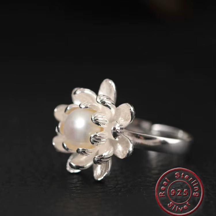 Amxiu – bague ouverte réglable en argent Sterling S925