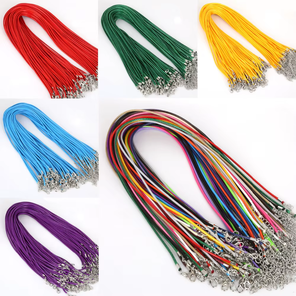 Lot de 10 chaînes en cuir de 2mm