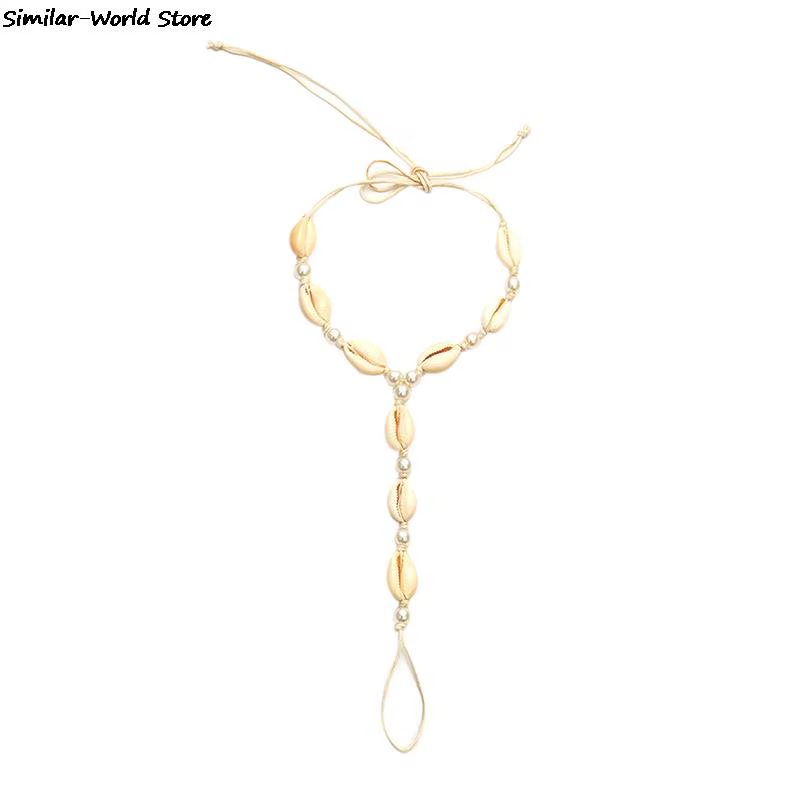 Bracelet de cheville en coquillage bohème pour femmes