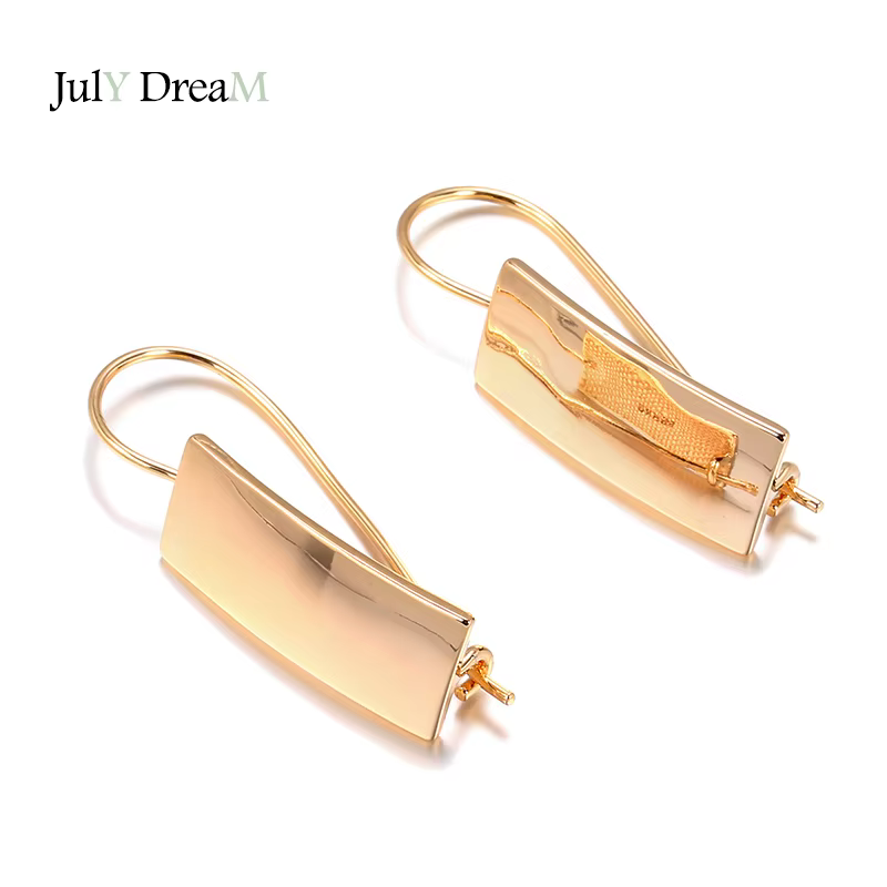 Boucles d'oreilles longues pendentif en or Rose 585