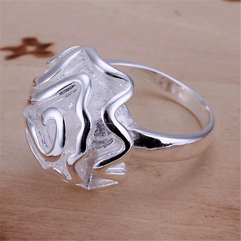 DOTEFFIL – bague Rose en argent Sterling 925 pour femme