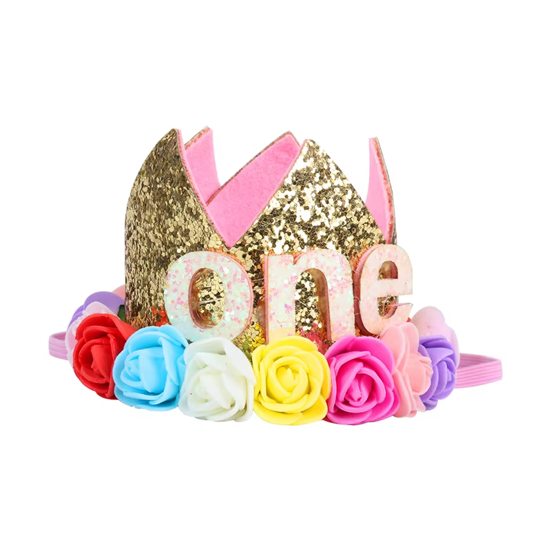 Bébé fête d'anniversaire chapeau couronne 1 2 3 ans