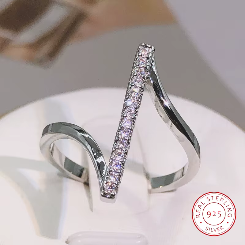 Bague de mariage en forme de "Z" pour femme