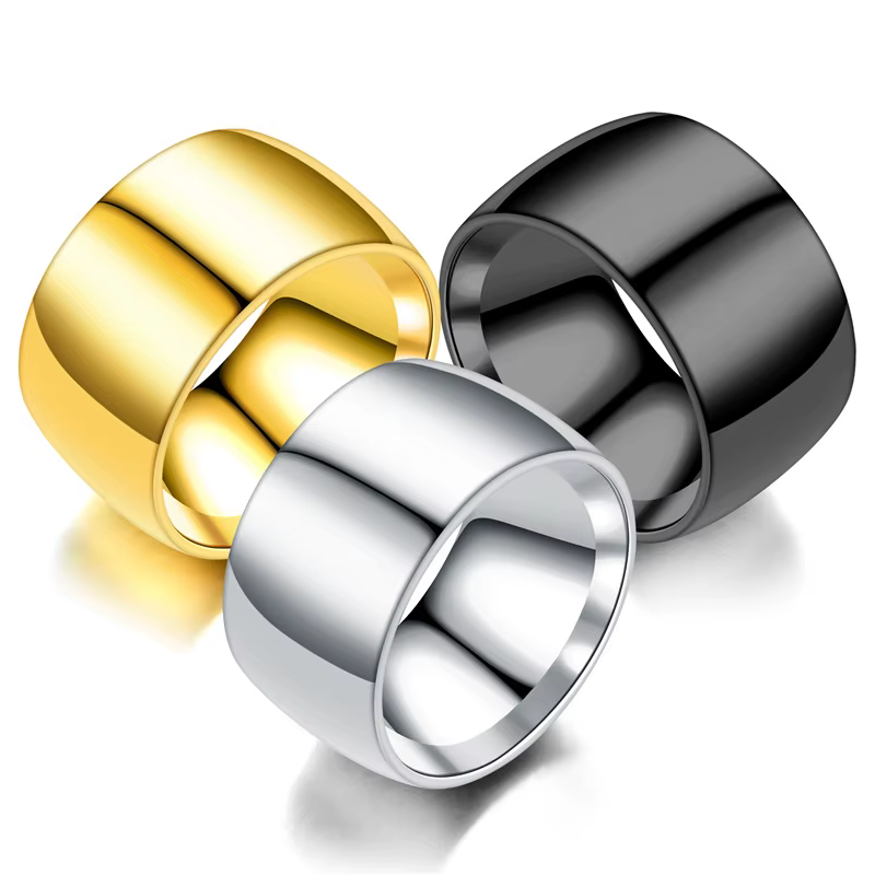 Bague large pour hommes de 12mm