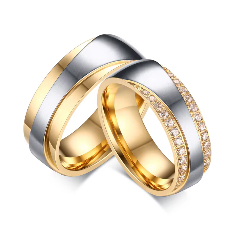 Bague de fiançailles de mariage en diamant cz