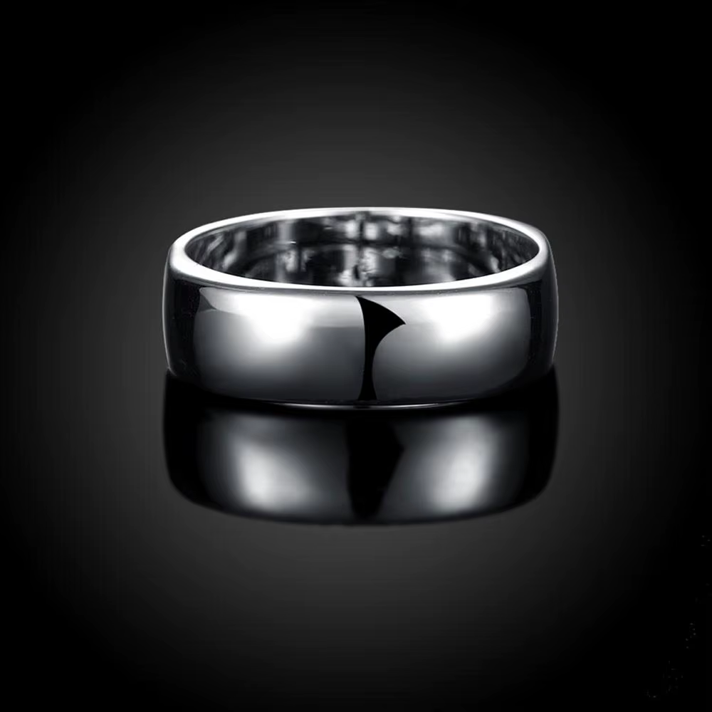 Bague plaquée argent pour femme et homme