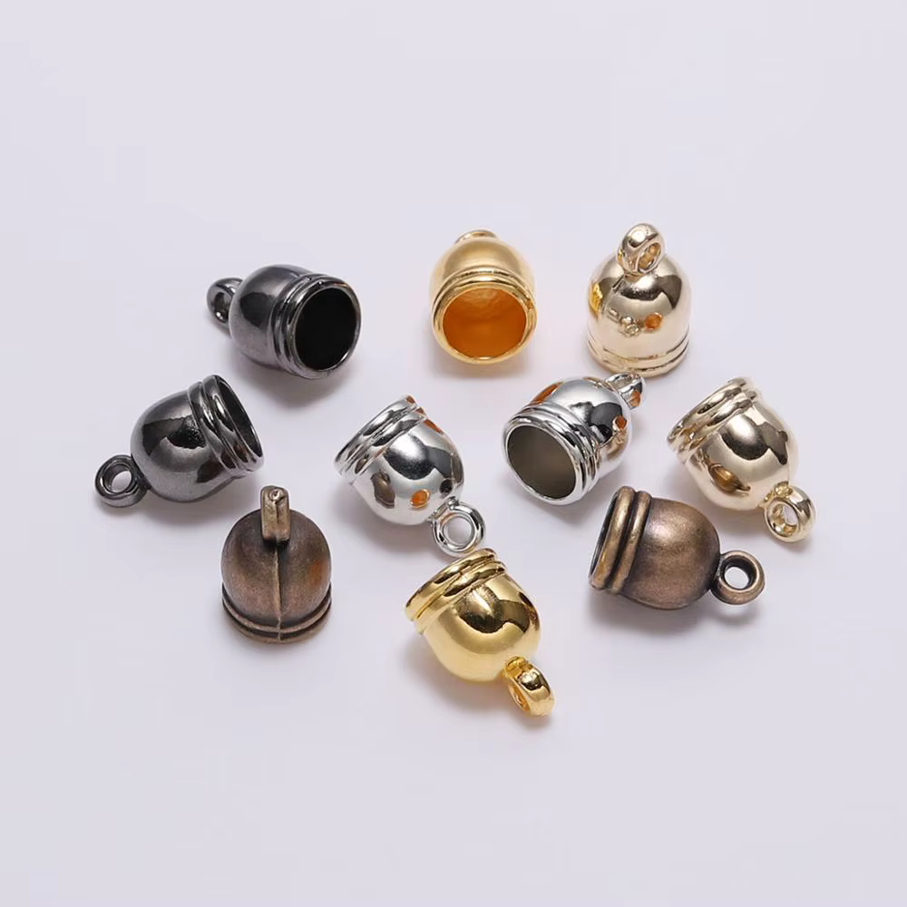 50 pièces/lot de bouchons de gland d'extrémité de collier pour la fabrication de bijoux