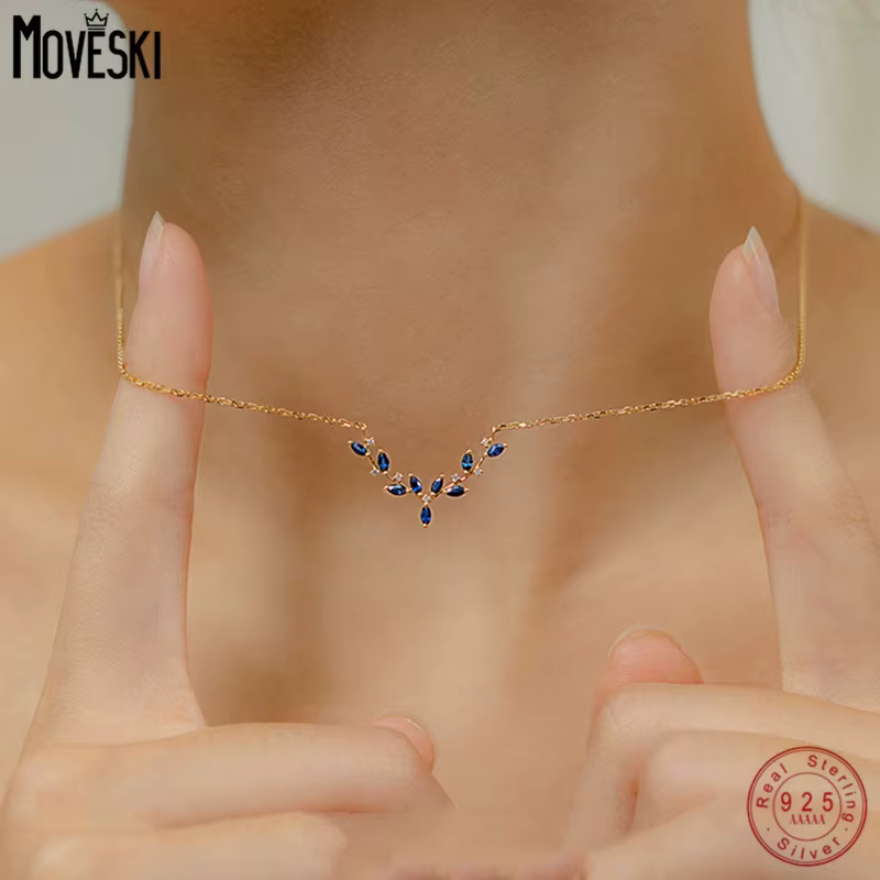 MOVESpastel-Collier en Argent Sterling 925 group pour Femme
