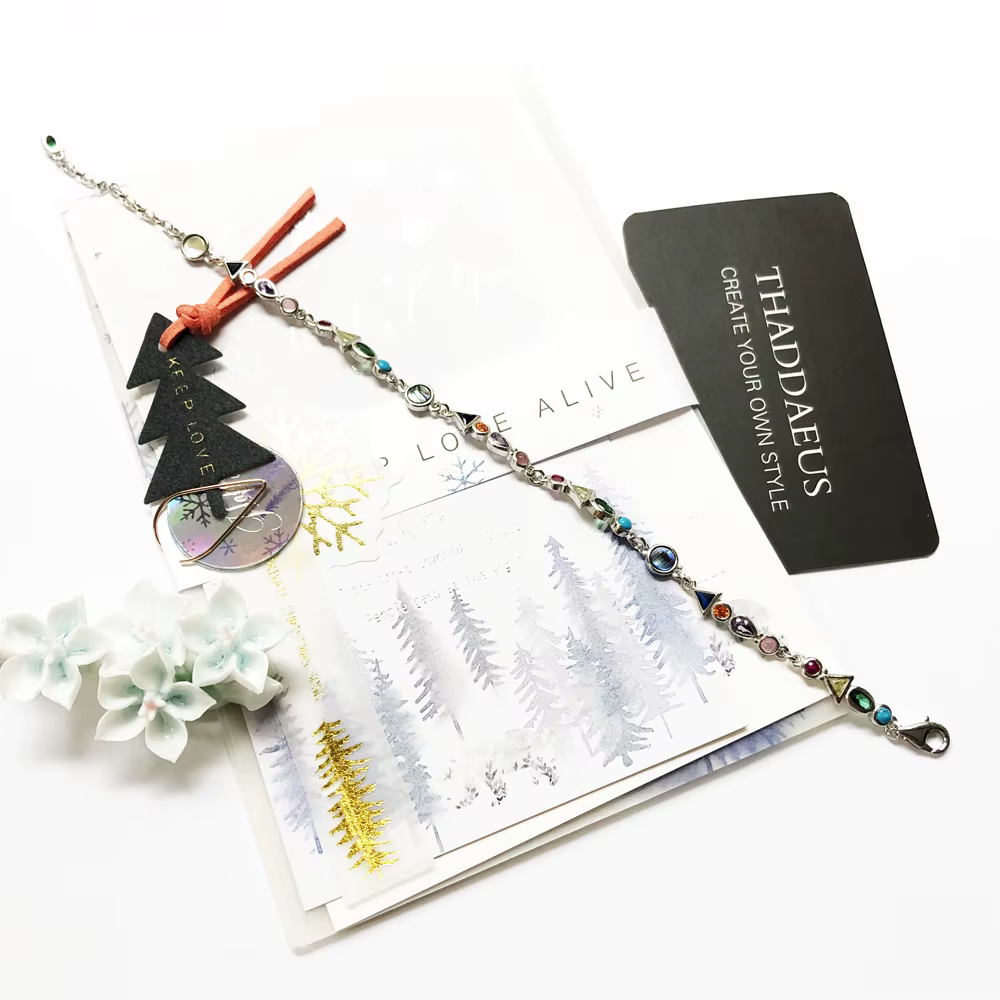 Paradise Journey – Bracelets à maillons colorés en argent Sterling 925