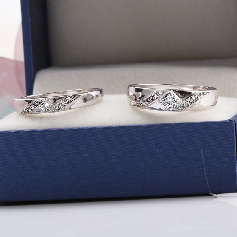 Buyee 925 bague de mariage en argent Sterling lumière blanc Zircon