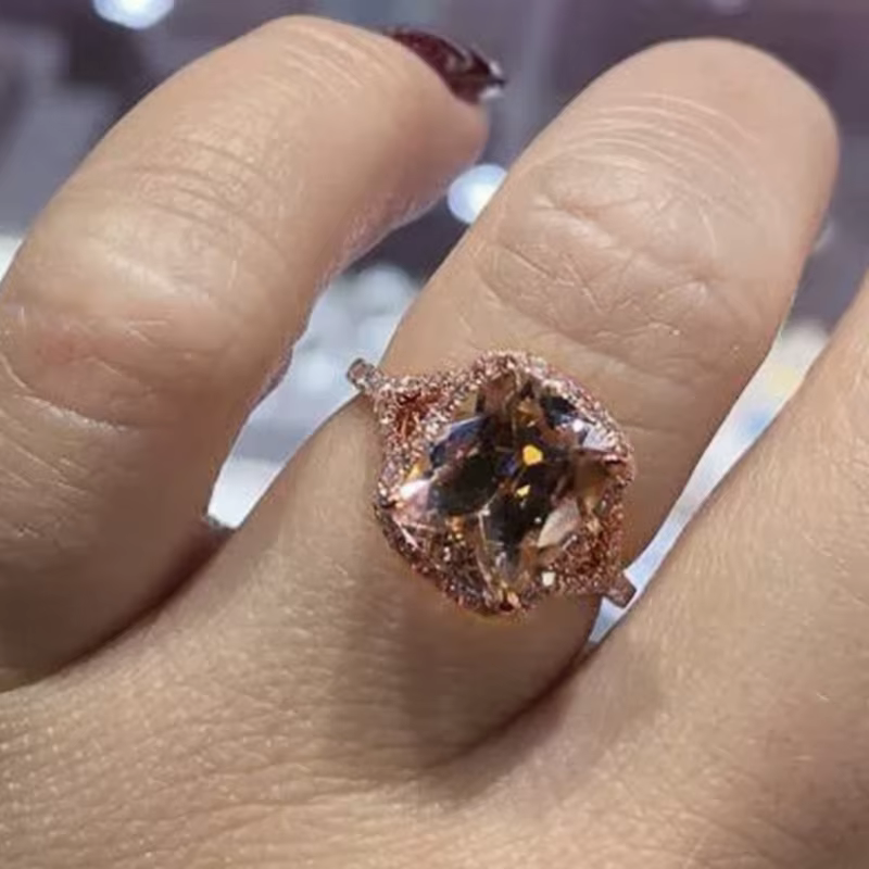 Huitan – bagues de fiançailles romantiques couleur or Rose pour femmes
