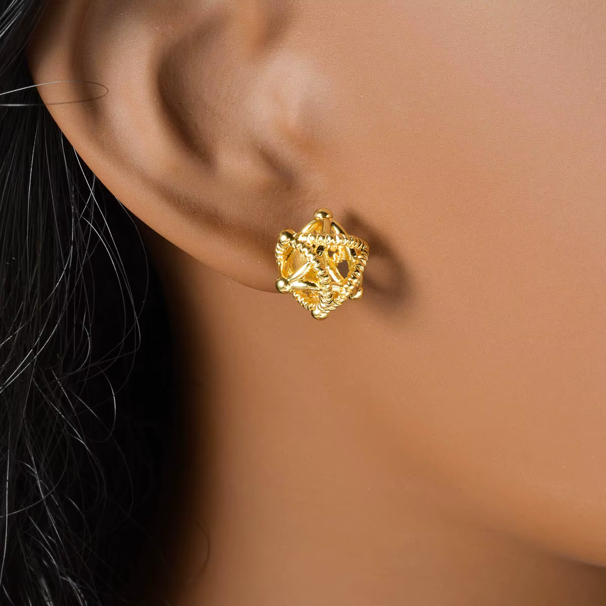 Boucles d'oreilles de mariée bohémiennes plaquées or
