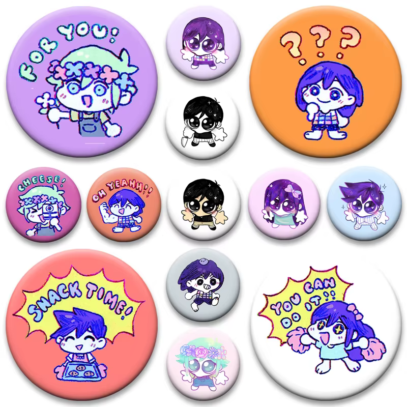 Broches de dessin animé RPG Omori pour décoration de sac à dos