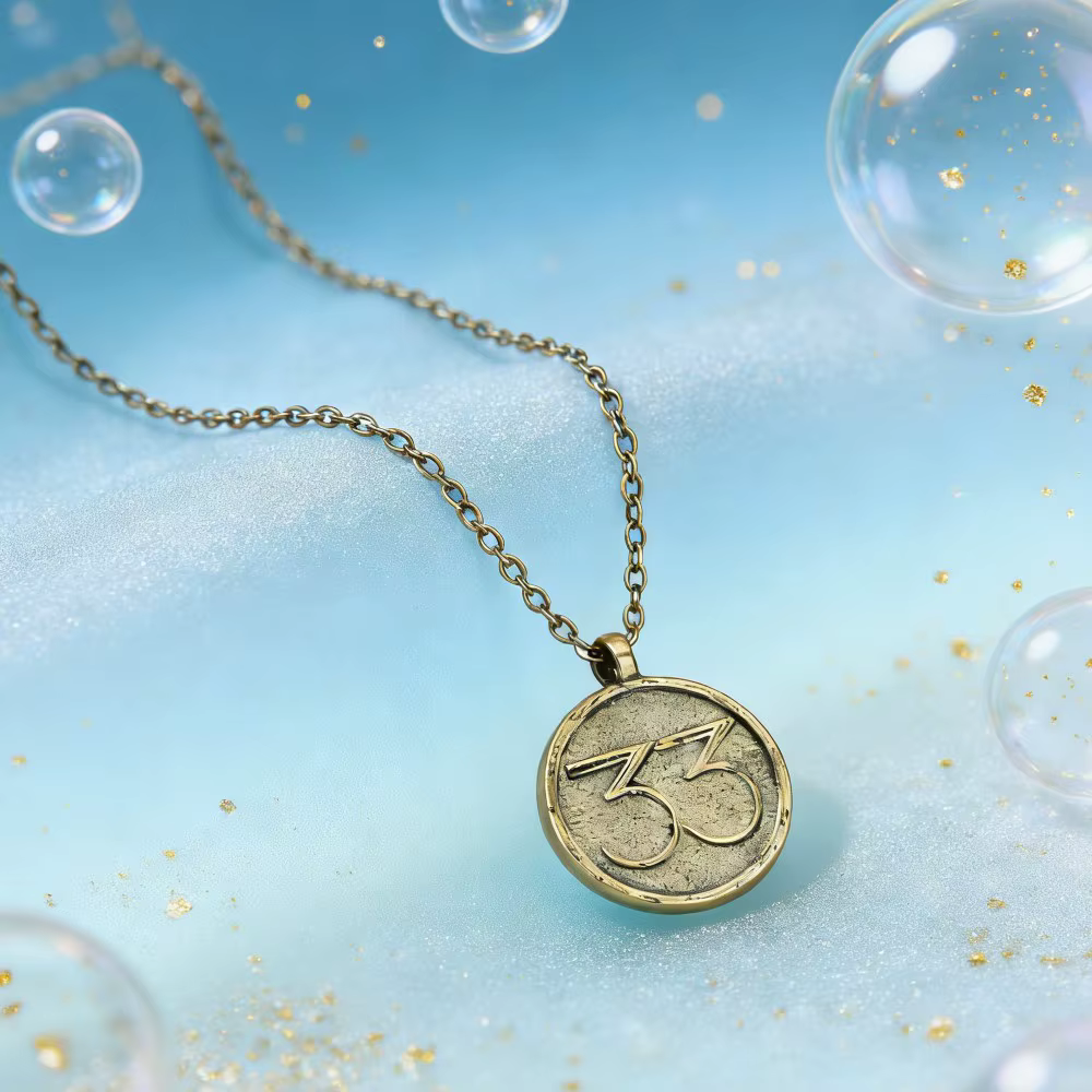 Collier pendentif amulette vintage « Clair Obscur » de l'expédition 33 pour femmes et hommes