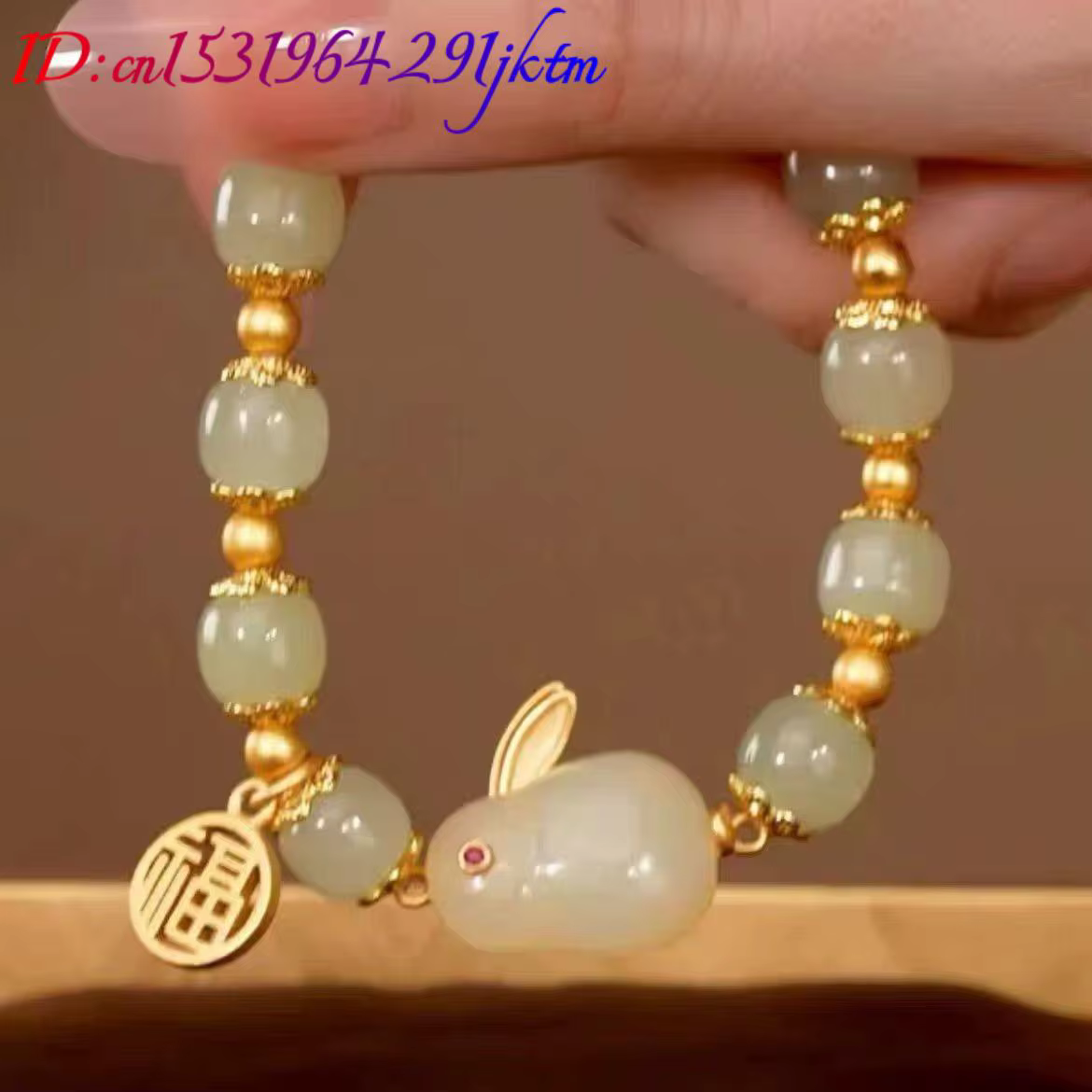 Bracelet lapin en Jade véritable, cadeaux pour femmes, pierres précieuses de styliste, amulette d'agate sculptée, bijoux naturels, accessoires Vintage