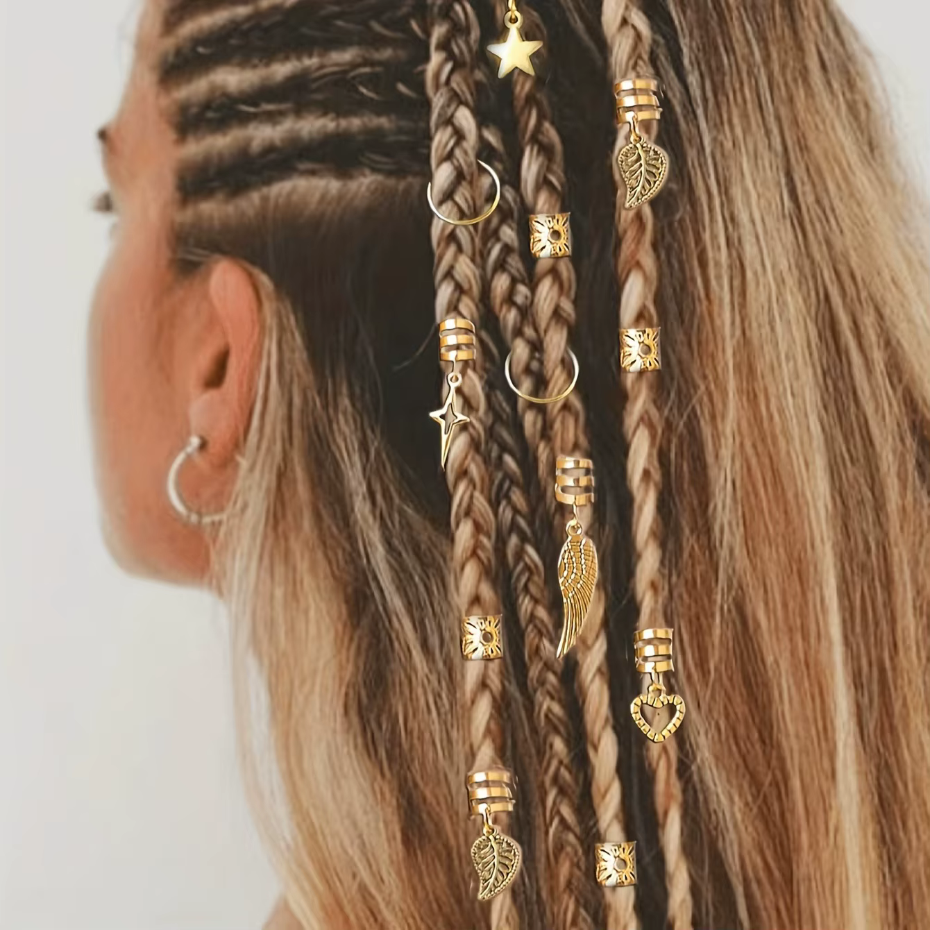 Anneau de cheveux de tresse d'alliage pour des filles et des femmes