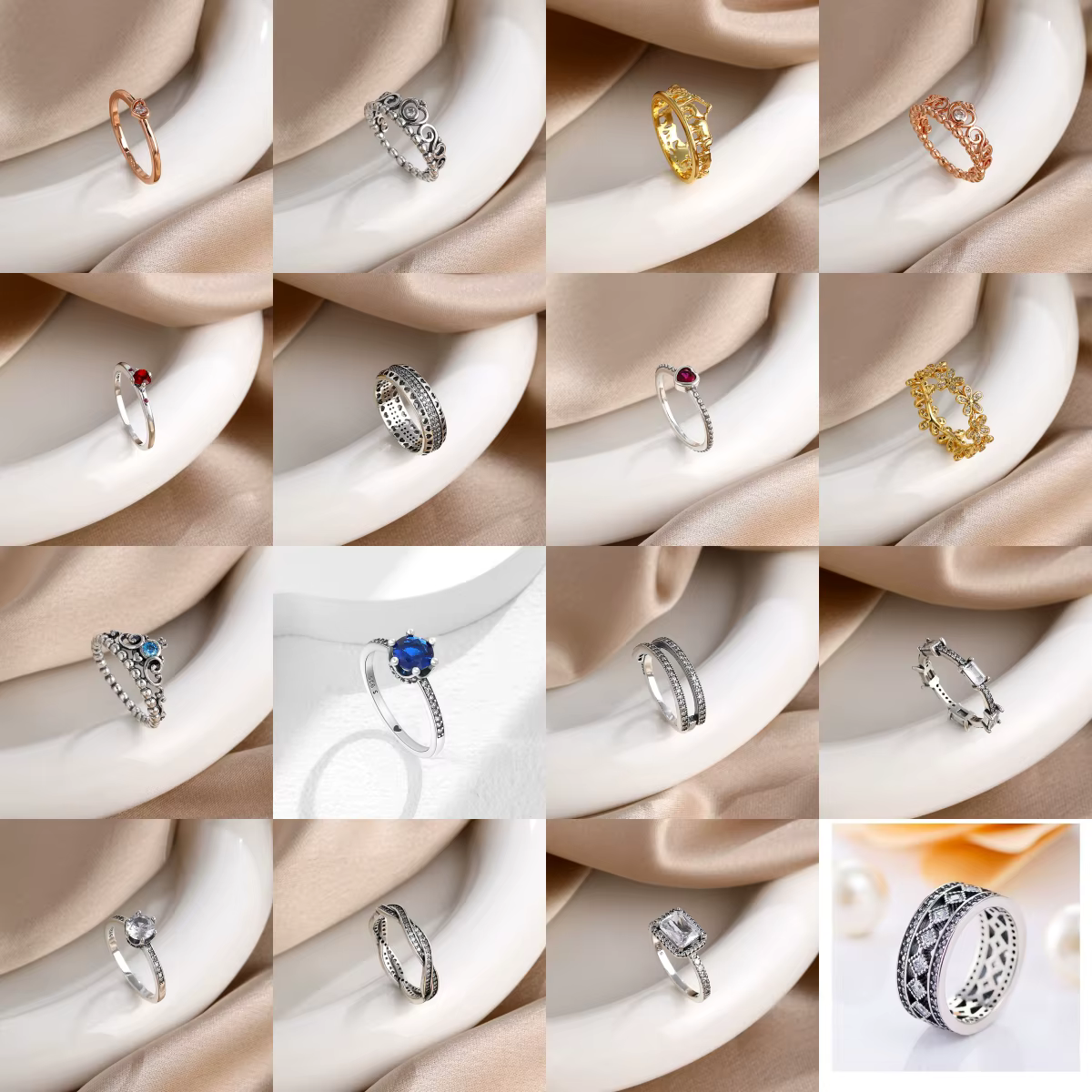 Bagues empilables vintage 2026 en argent sterling 925 pour femmes