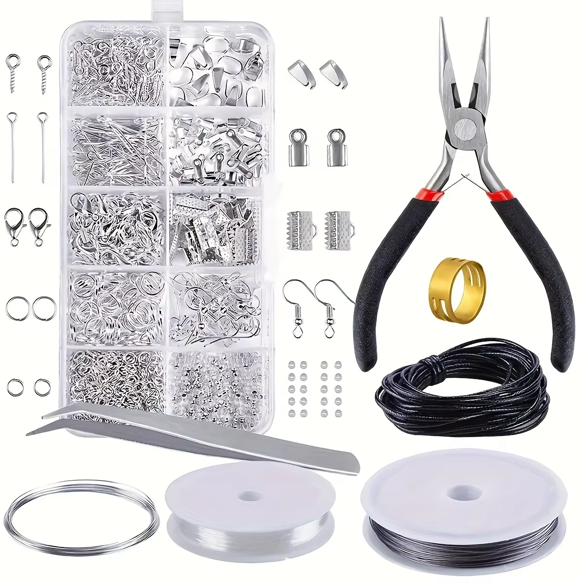 Kit de fabrication de bijoux 900 pièces