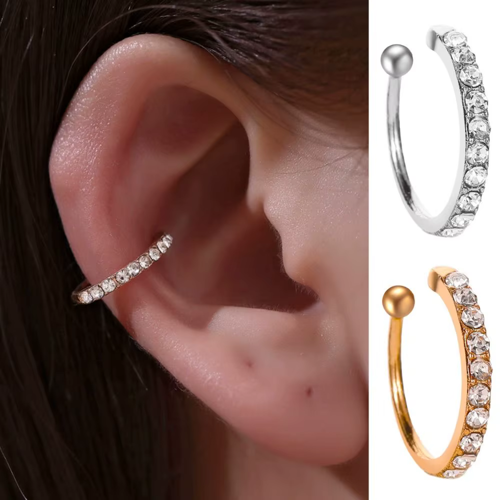 Boucles d'oreilles Helix Cartilage Full Diamond Stud pour femme