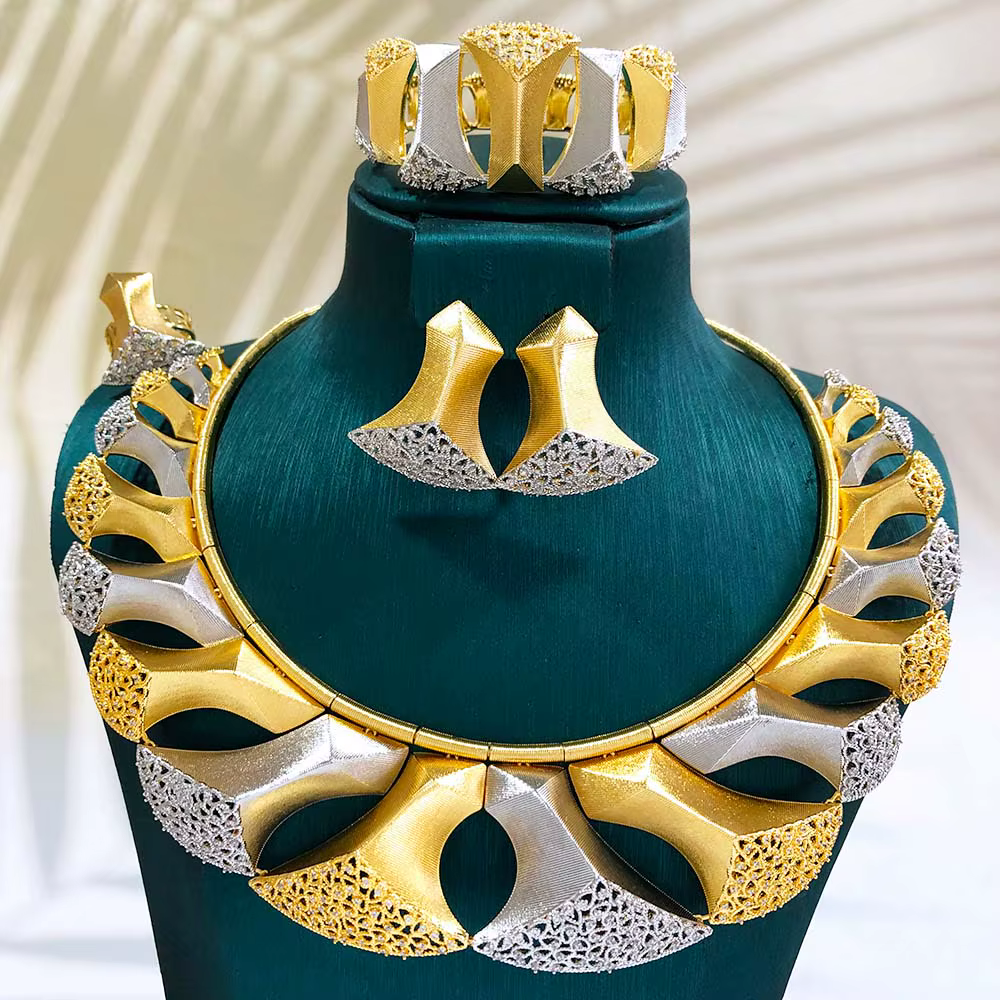 GODKI – magnifiques bijoux pour femmes, accessoires de luxe pour fête de mariage, collier de haute qualité, boucles d'oreilles, bague brillante