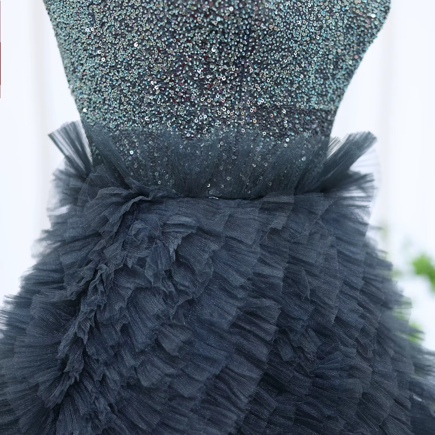 Robe de soirée formelle bleu marine Sharon Said pour femme