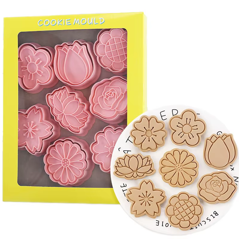 8 pièces/ensemble emporte-pièces en forme de fleur florale Rose Lotus