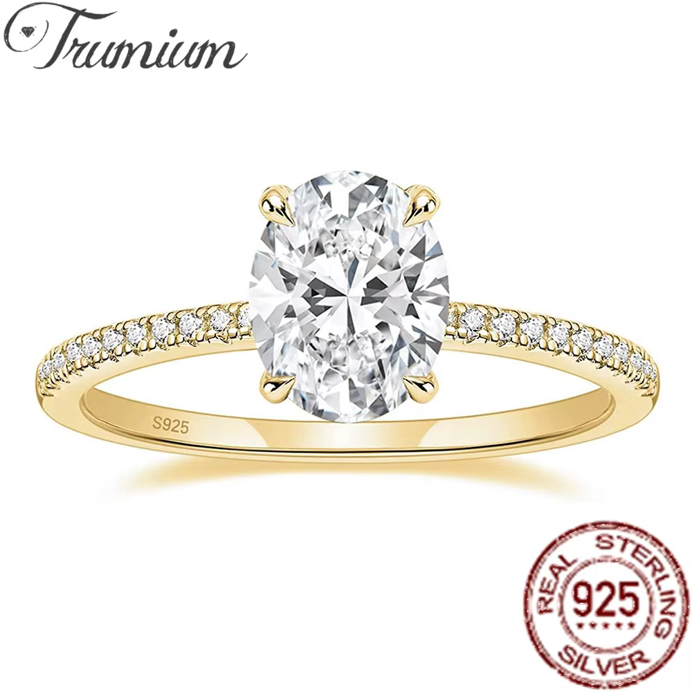 Trumium – bagues de fiançailles officielles en argent Sterling 925 pour femmes