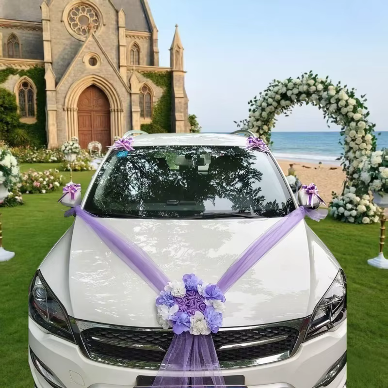 Ensemble de décoration de voiture de mariage