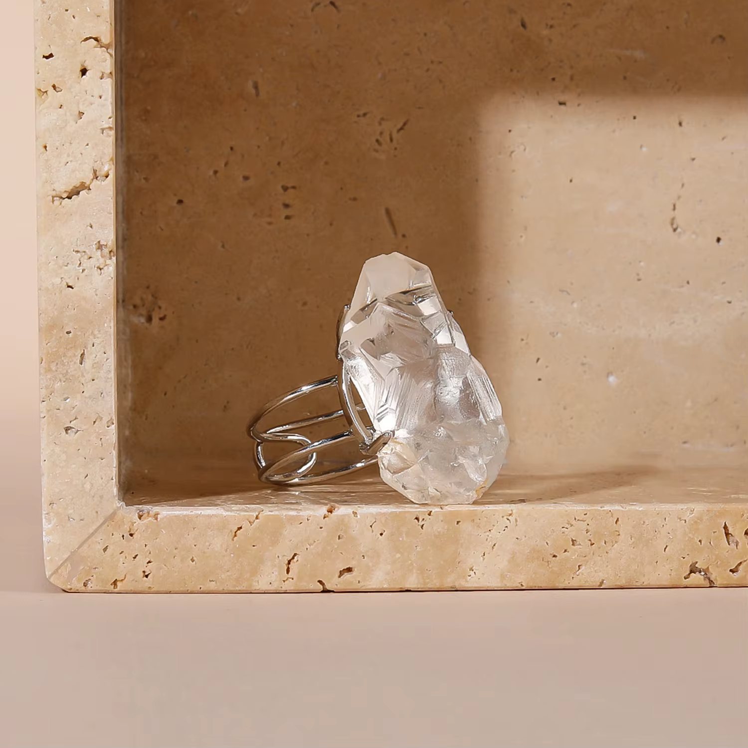 Bagues en quartz clair