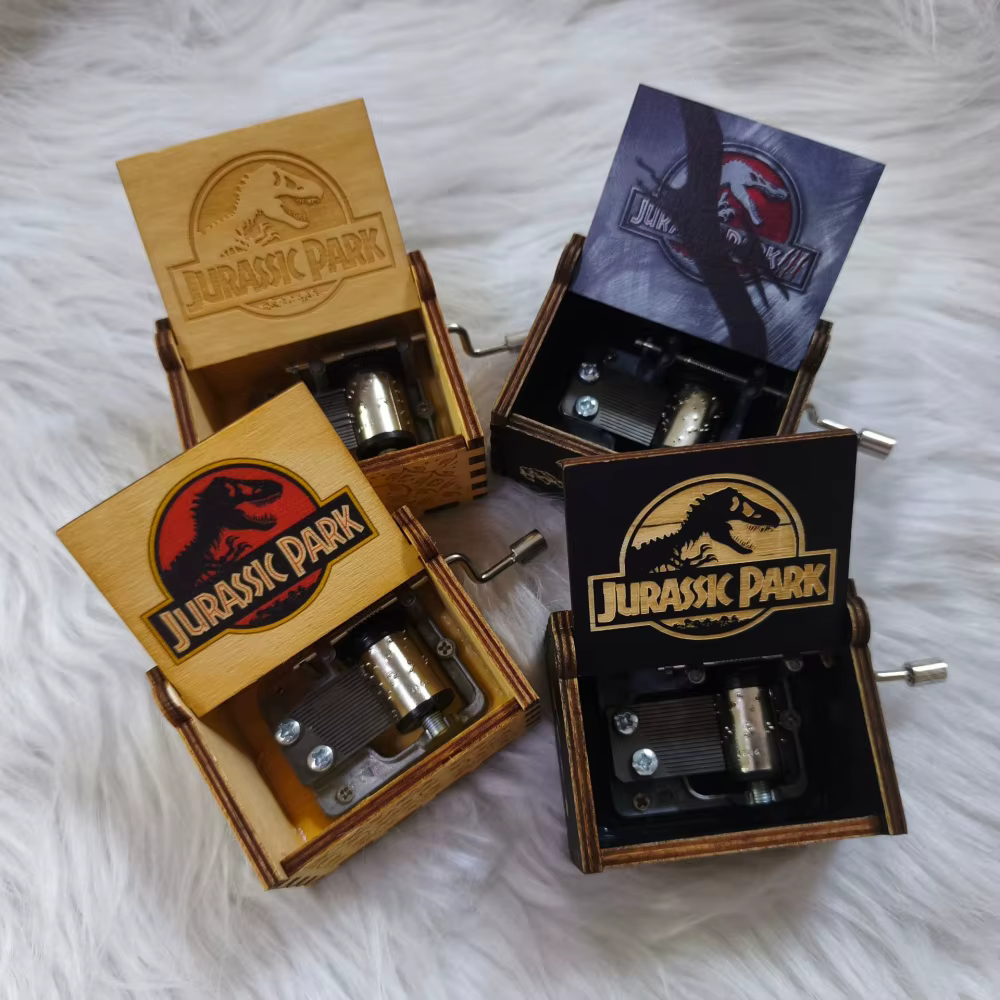 Boîte à musique en bois Jurassic Park