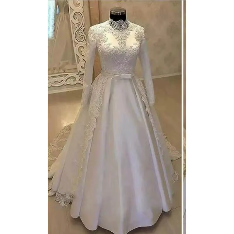 Robe de mariée en Satin et dentelle