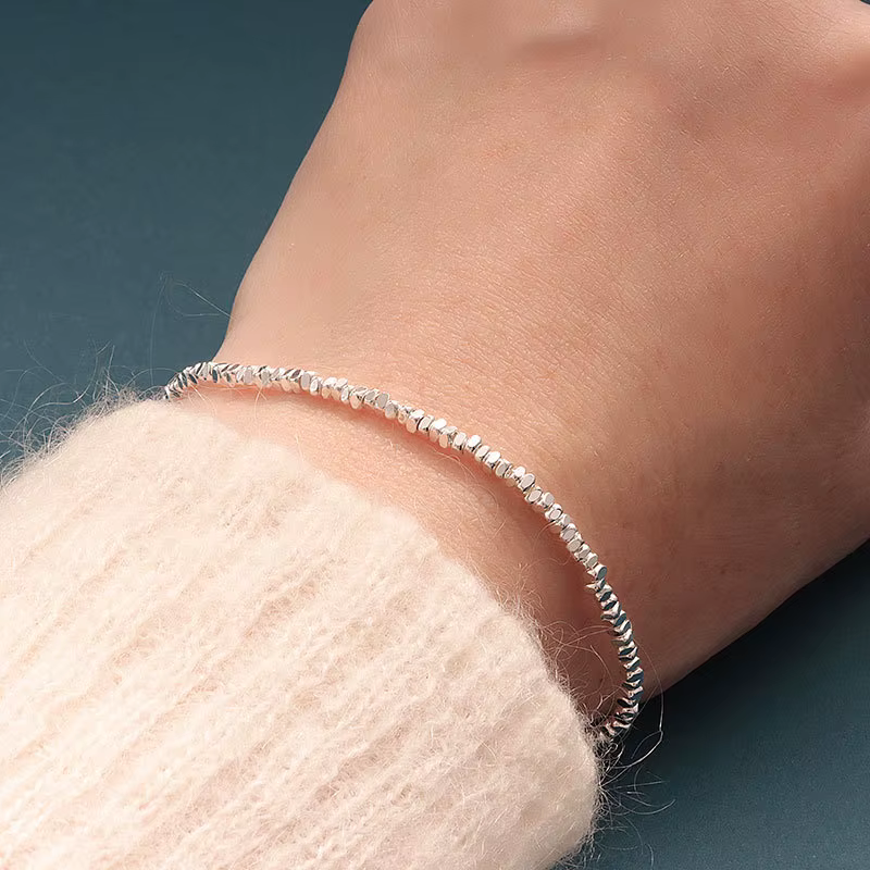 Bracelets à chaîne irrégulière en argent Sterling 925 pour femmes, bijoux de luxe Vintage, accessoires de mariage, vente en gros
