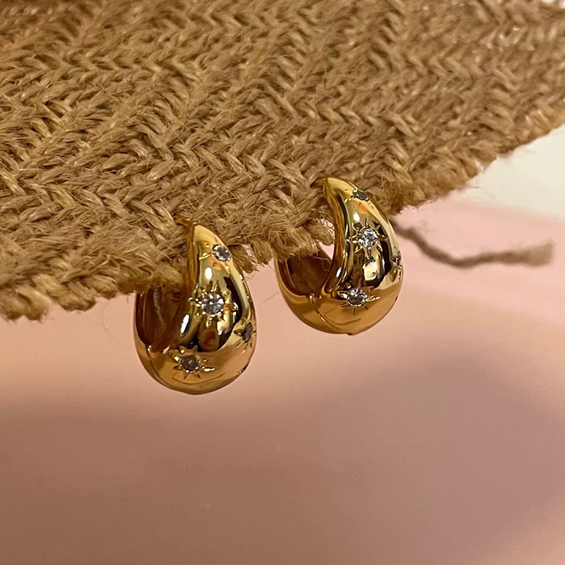 Boucles d'oreilles en acier inoxydable pour femmes et filles
