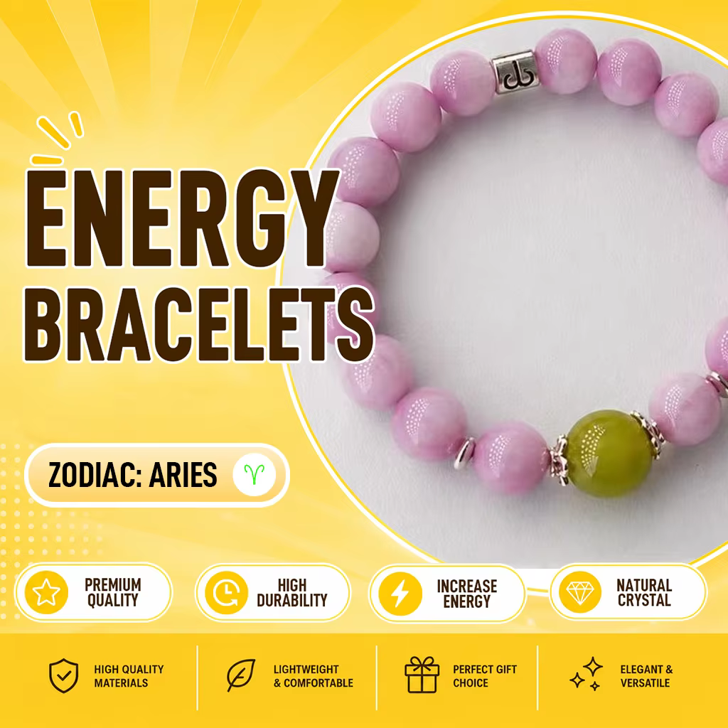 Bracelet Constellation du Zodiaque – 12 styles de bracelets en perles de cristal naturel