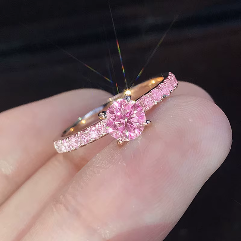 Bagues de fiançailles en cristal Zircon pour femmes