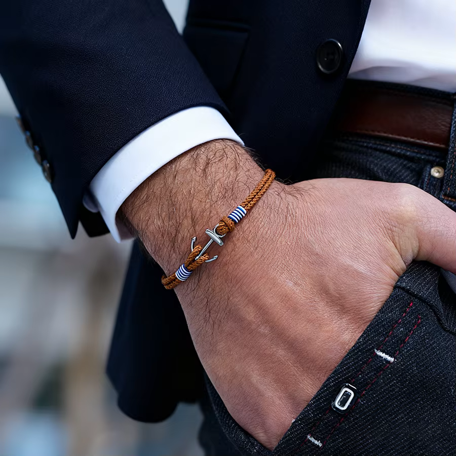 Bracelet ancre élégant pour hommes