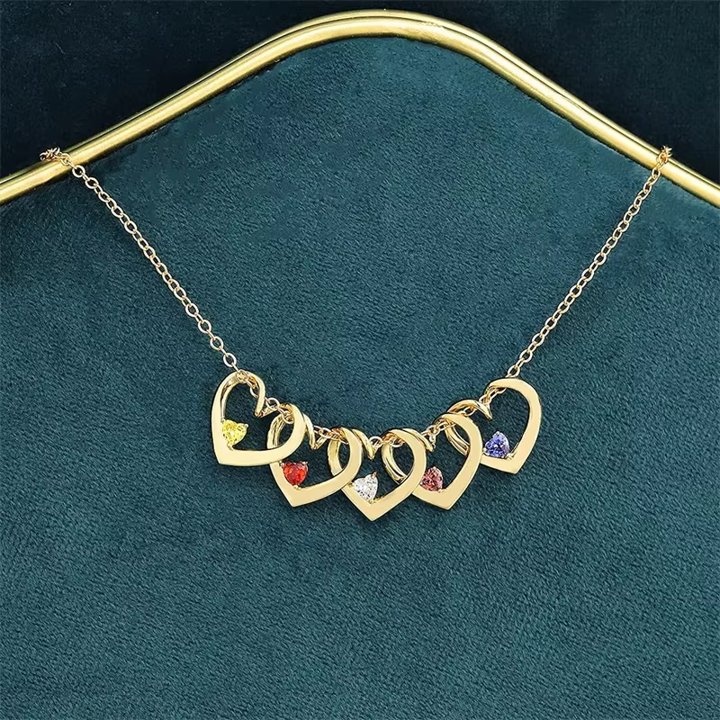 Collier avec nom personnalisé pour mère 1-5 noms
